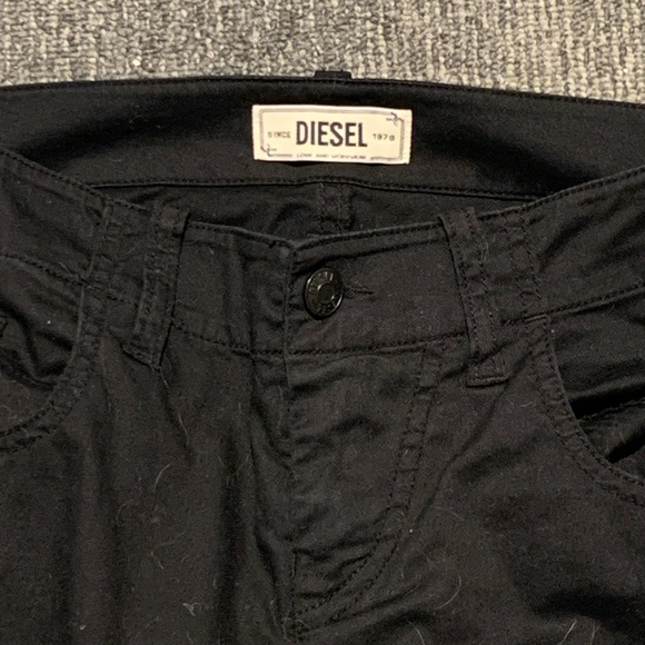 Women’s Diesel Black Zip Leg Pants - Picture 4 of 9